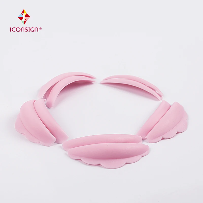 

Color Pink 5 Pairs/Bag Lash Lift Pads 5 Size Soft Silicone Reused Lashes Rods Eyelash Lift Curlers Curling Shields Make Up Tools