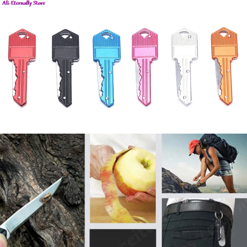 Брелок кольцо мини нож в виде ключа мульти фрукты клинок брелок Сложите карман