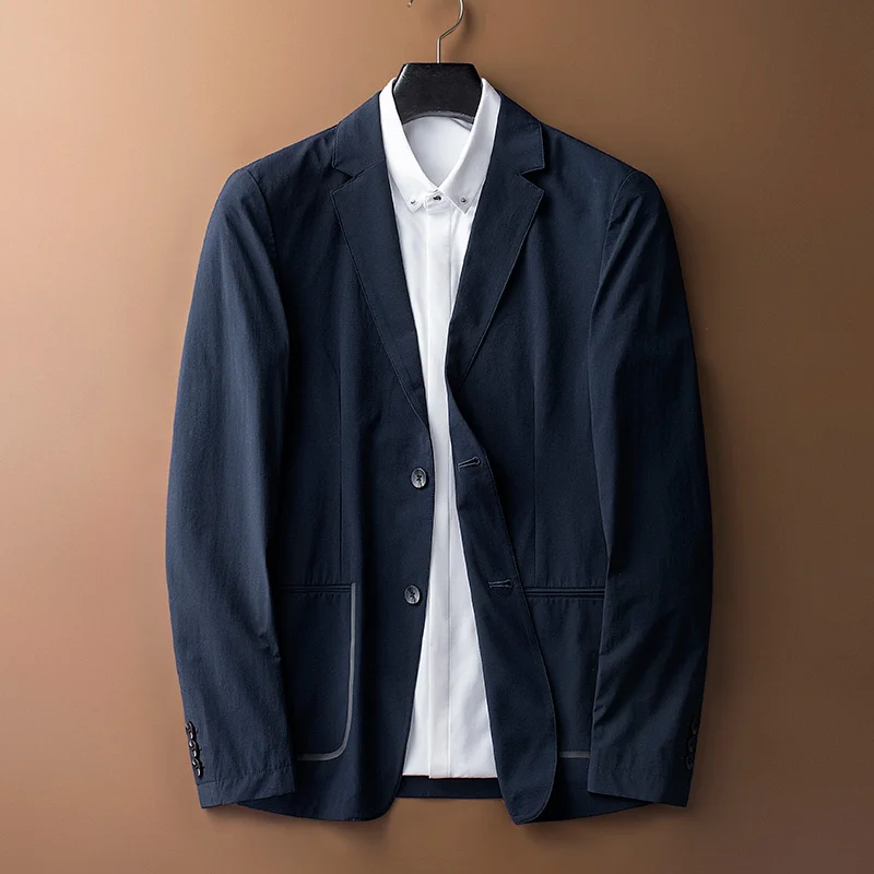 

Осенний новый костюм из термоплавкого прессованного каучука Мужская молодежная модная повседневная одежда одинарный Западный тонкий пидж...