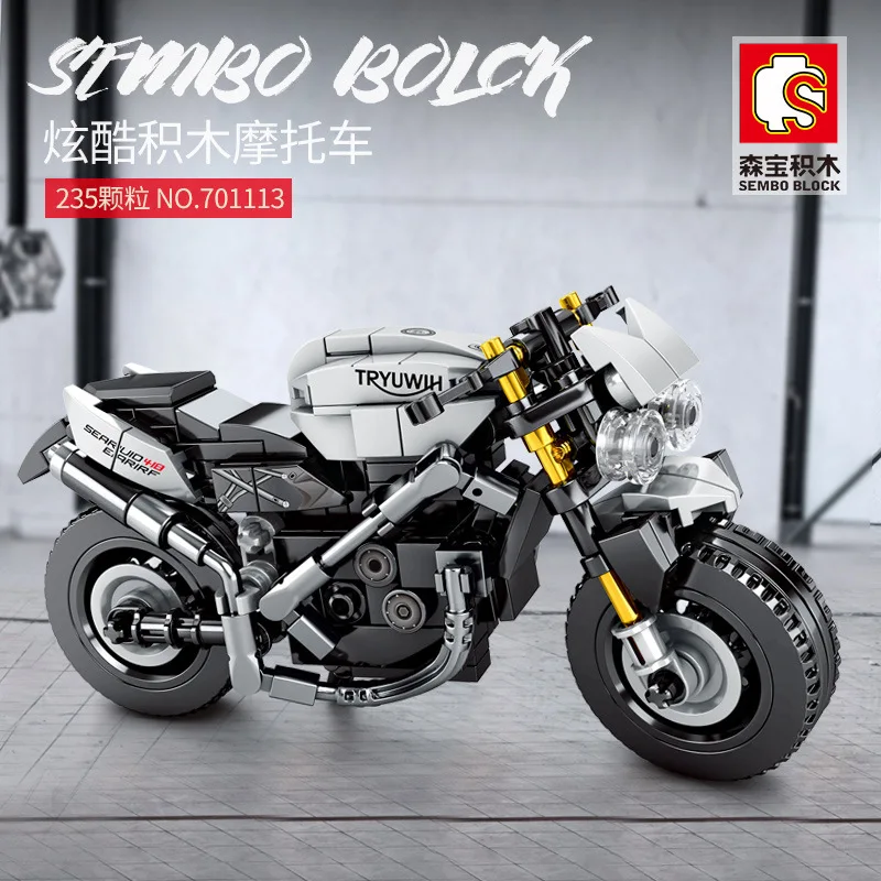 Блоки Sembo Moto для ухода за кожей мотогонок Off модель дорожного транспортного