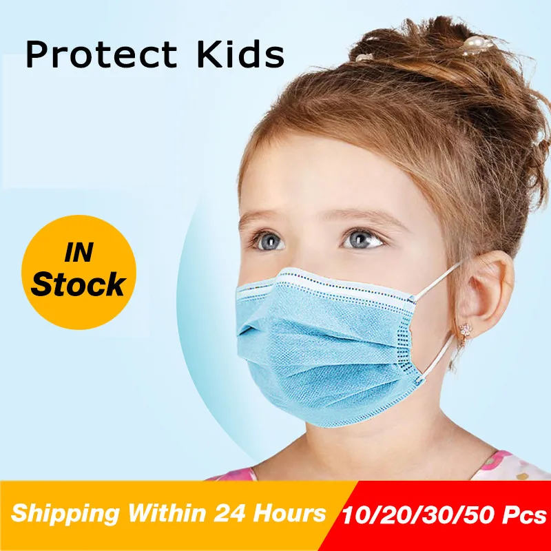 В наличии одноразовая детская маска для детей 3 слоя защиты от зародышей Pm2.5