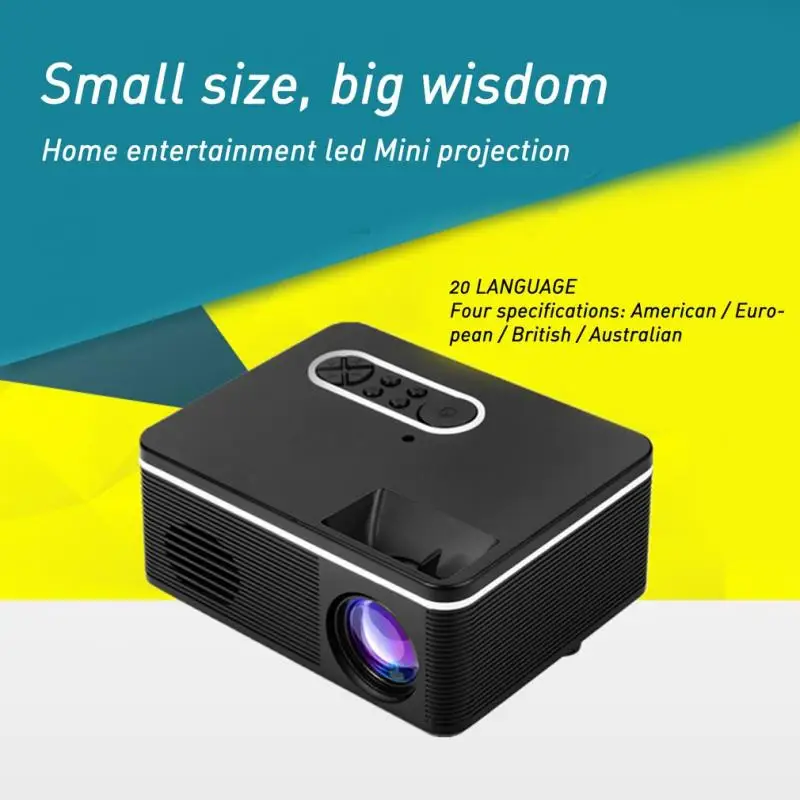

S361 Portable Mini LED Projector 320x240 Pixels 600 Lumens Projector Home Media Player Built-in Speaker Home Theater Smart Home