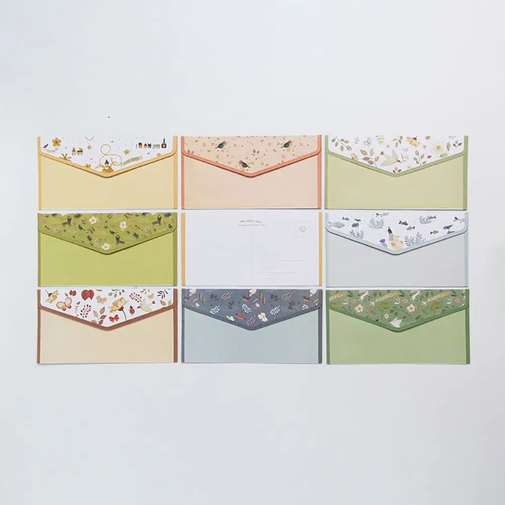 9 шт./лот цветочный узор конверт для свадебного приглашения милая открытка