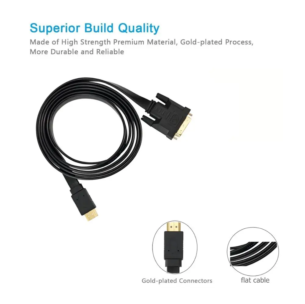 Кабель с HDMI на DVI 24 + 1 или 2 м для линии монитора HDTV|Кабели HDMI| |