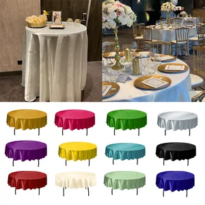 Атласная Скатерть, 1 шт., однотонная скатерть белого и черного цвета на свадьбу, день рождения, вечеринку, стол, круглый стол, Декор для дома