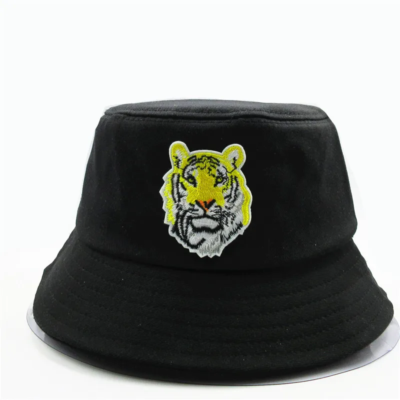 Хлопковая Панама с вышивкой в виде тигра рыбацкая шляпа уличная туристическая от