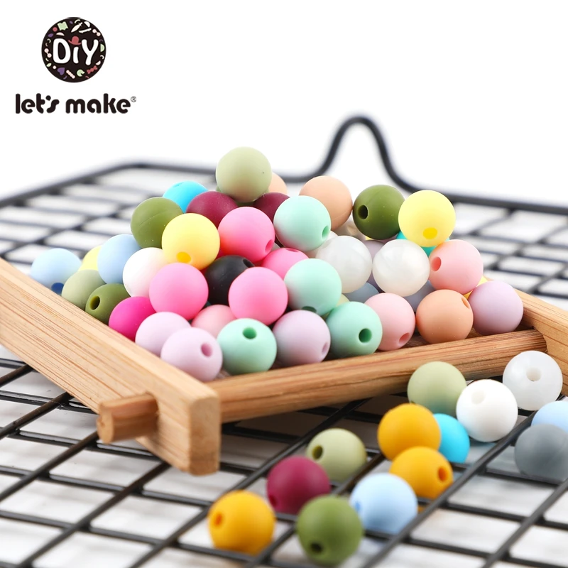 Let'S Make 500 шт Силиконовые Бусины 9 мм детские игрушки Diy ремесла прорезывание