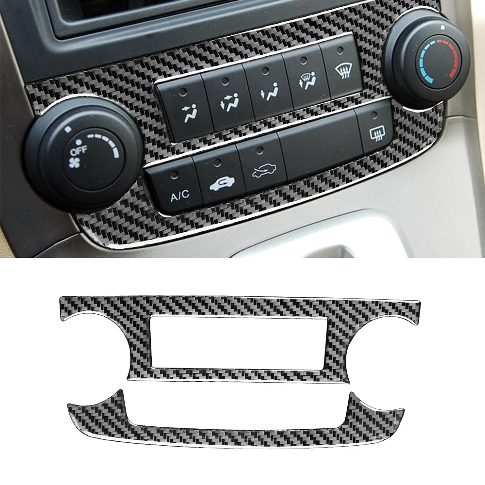 

Central Control CD Volume Switch Box Decoration Trim Cover Decal Sticker for Honda CRV 2007-2011 Car Accessories Carbon Fiber