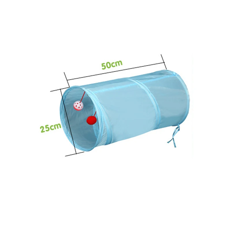 

Pet Tunnel Toy Collapsible Short Cat Channel Bell Ball Plush Ball Toy Puppy Tunnel Home Training