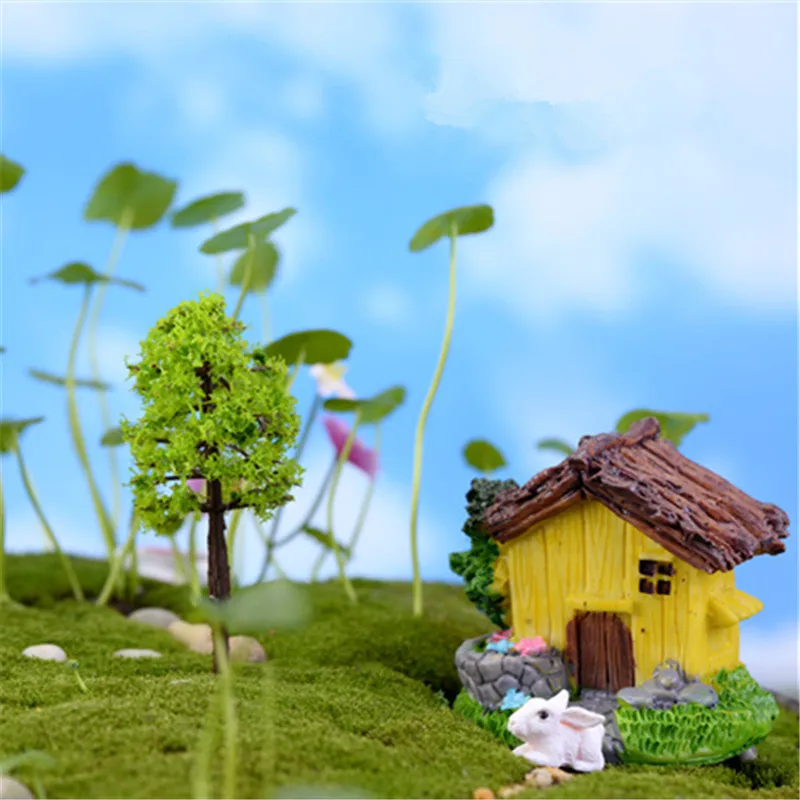 Пластиковые мини симуляционные деревья ива Сакура миниатюрные Kawaii