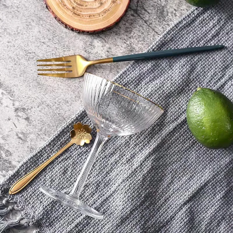 1/2/4 шт. скандинавский бокал для десертов с высокой ногой коктейлей вертикальной