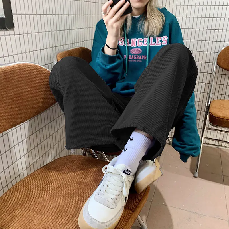 2021 зимние укороченные вельветовые мужские ретро-брюки случайный выбор Мужская