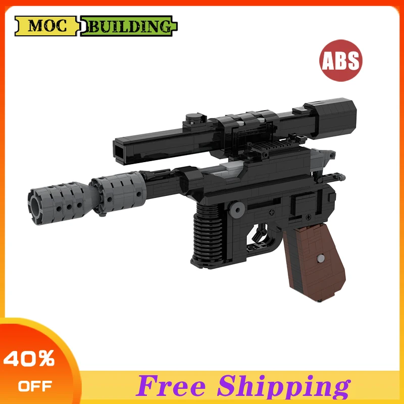 

Film Creativity MOC Building Block Gun DL-44 Han Solo's Blaster Pistol Assembly Model DIY Brick Set Children's Educational Toys