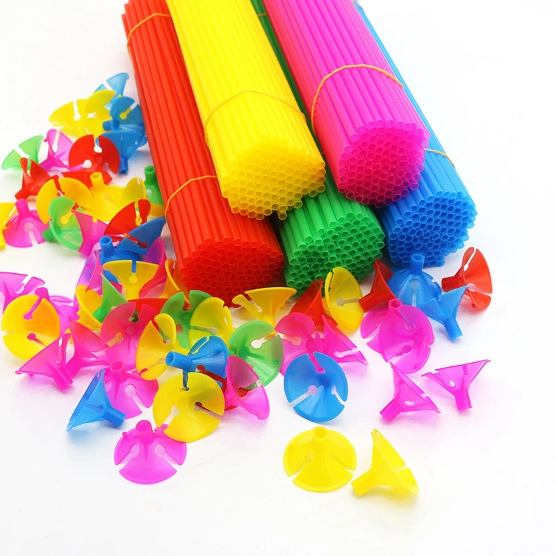 100 шт./лот латексных воздушных шаров с палочки красочные стержни из ПВХ для