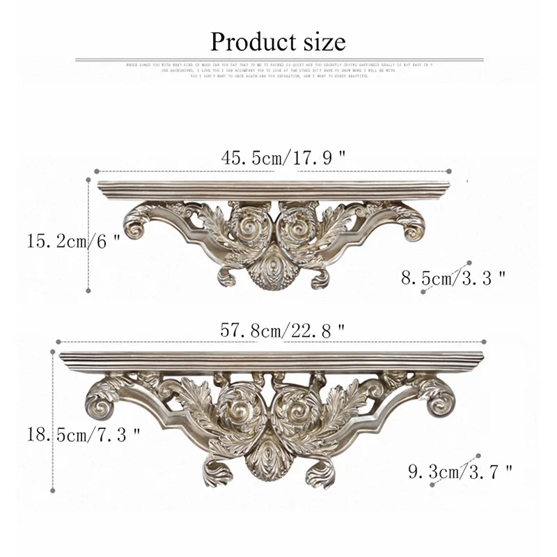 

European Creative Wall Hanging Resin Three-dimensional Storage Racks Partition Shelf Living Room Wall Decoration Sundries Holder