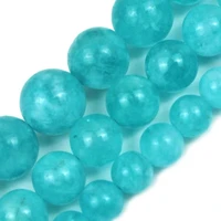natural amazonite translucent chalcedony stone 6810mm round loose spacer beads for jewelry making diy bracelet necklace 15