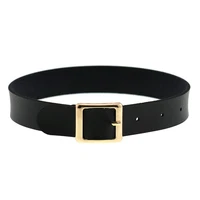 zimno belt shape adjustmen punk gothic belts choker necklace pu leather on neck buckle necklaces jewelry for women accessories