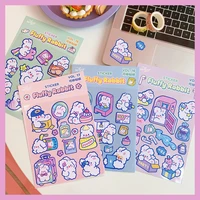 korean ins soft candy rabbit hand tent sticker cute phone case funny sticker water cup decoration seal sticker stationery
