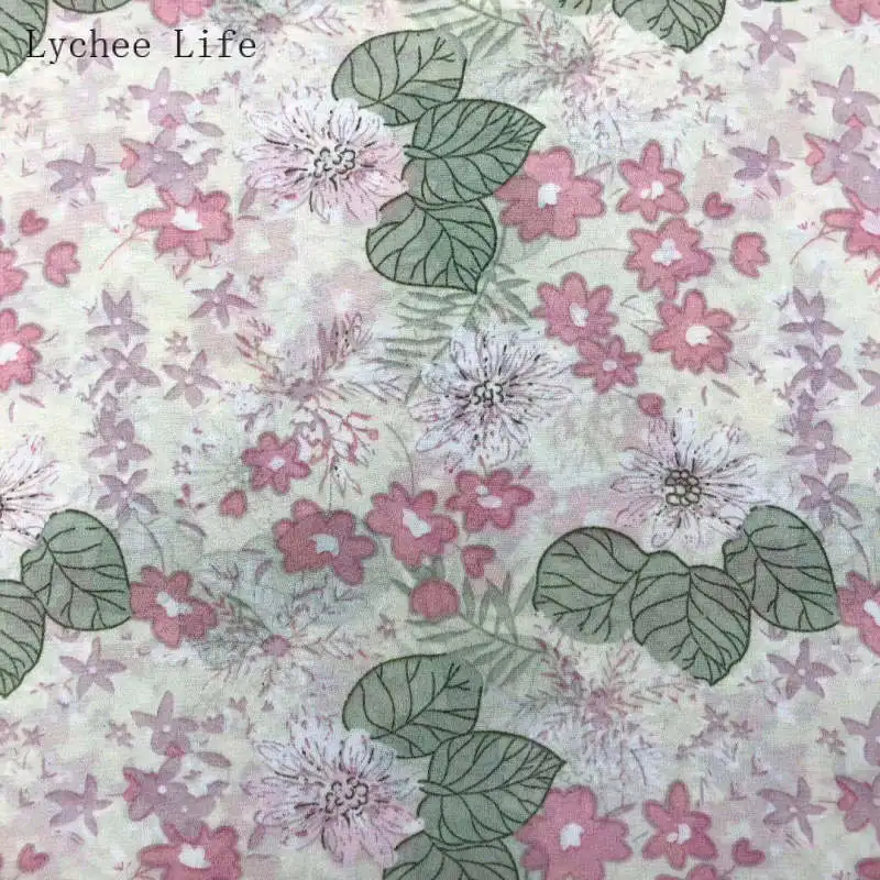 

Женская шифоновая ткань из полиэстера Lychee Life 100x150 см