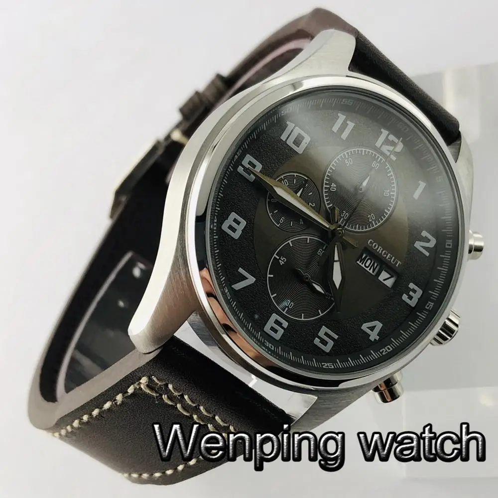 Мужские водонепроницаемые кварцевые часы с хронографом 41 мм | Наручные