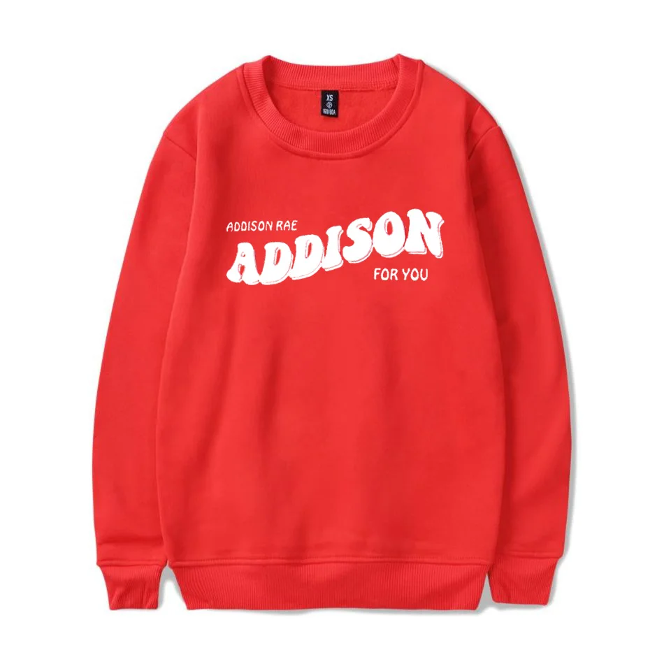 Свитшот Addison RAE с буквенным принтом 100% хлопок 2020 | Женская одежда
