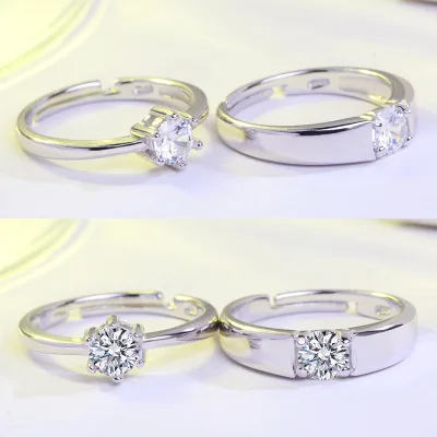 Европа и США простое покрытое S925 Серебряное кольцо чтобы заказать обручальное |