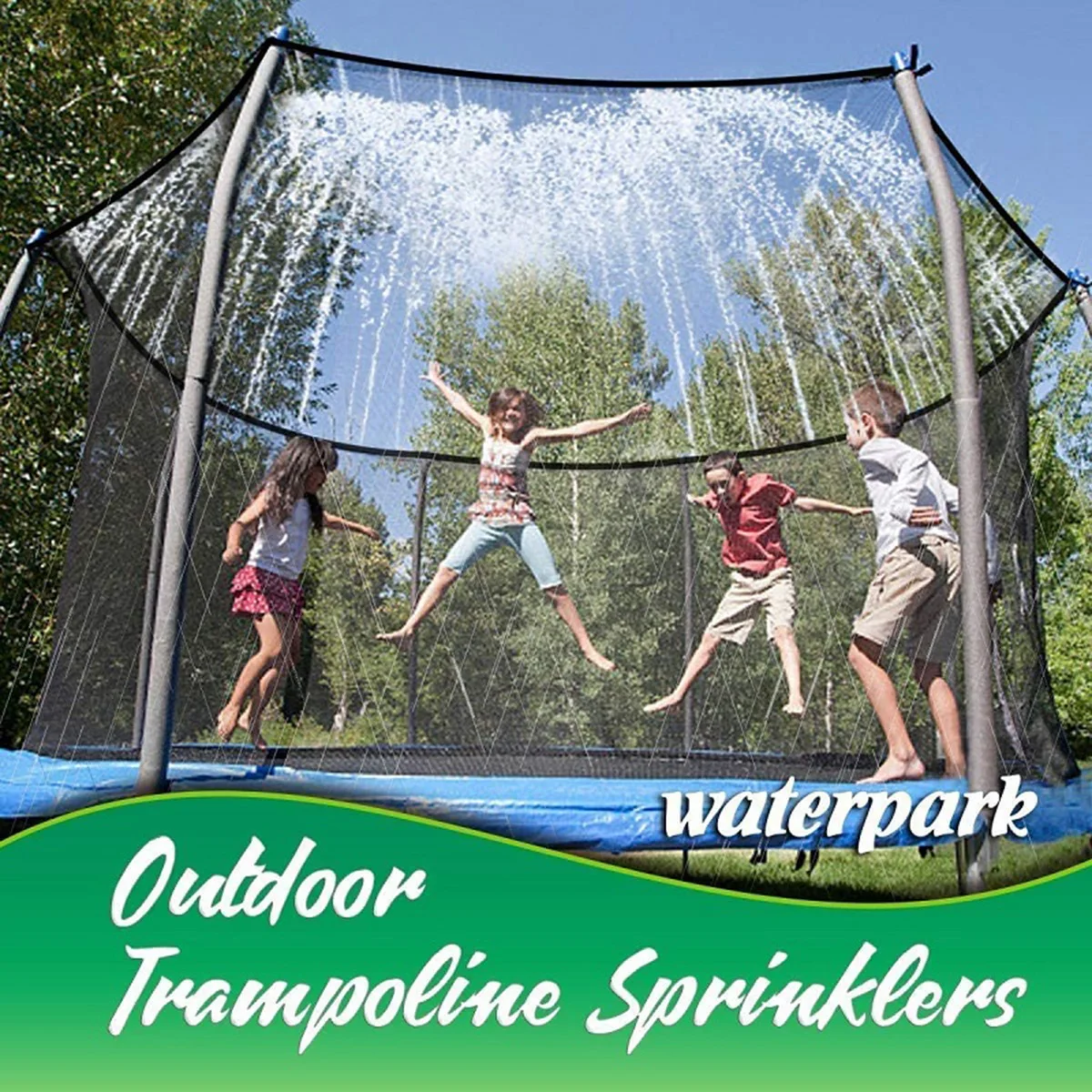 

8/10/12/15m Water Sprinkler Trampoline Sprinkler For Outdoor Garden Water Games Sprayer Backyard Water Cooling Pipe Toy