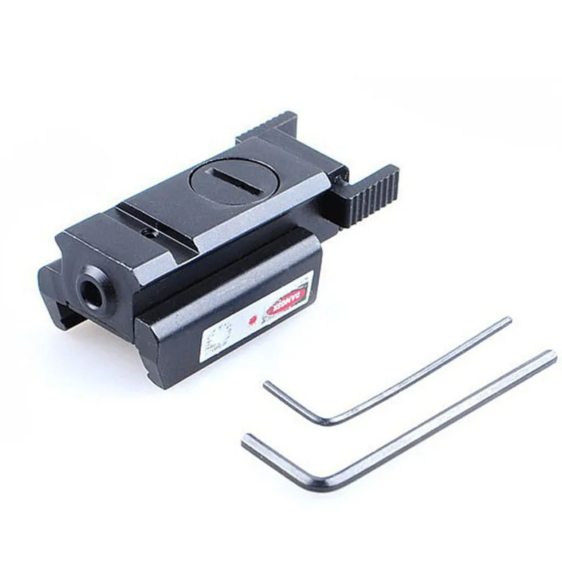 laser Тактический красный лазерный прицел фонарик для Glock 17 19 18C 20 мм Rail Airsoft пистолет быстрый отсоединитель фонарь для ружья принадлежности для охоты - Цвет: laser