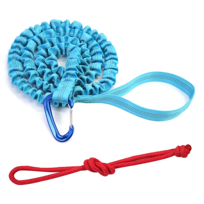 

Outdoor Tow Rope Mountain Ride Gear Adjustable Bike Bungee with Safety Buckle Elastic Reflective Pulling Rope for Ride A2UB