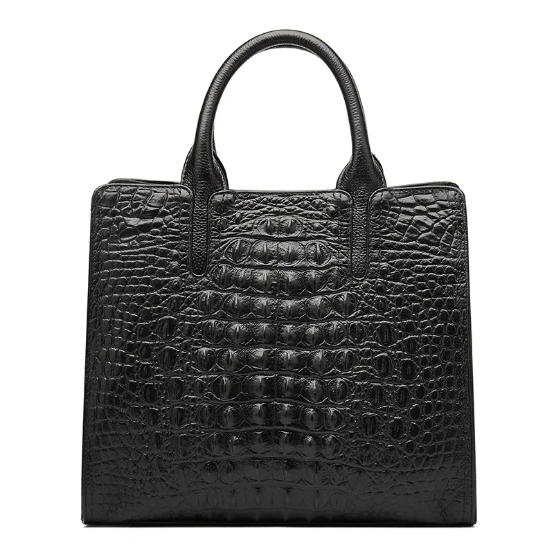 Lady's Shoulder Bag Top Layer Cowhide Handbag  Crocodile Pattern Women Cross Body Bag High Quality Female Travel Bag