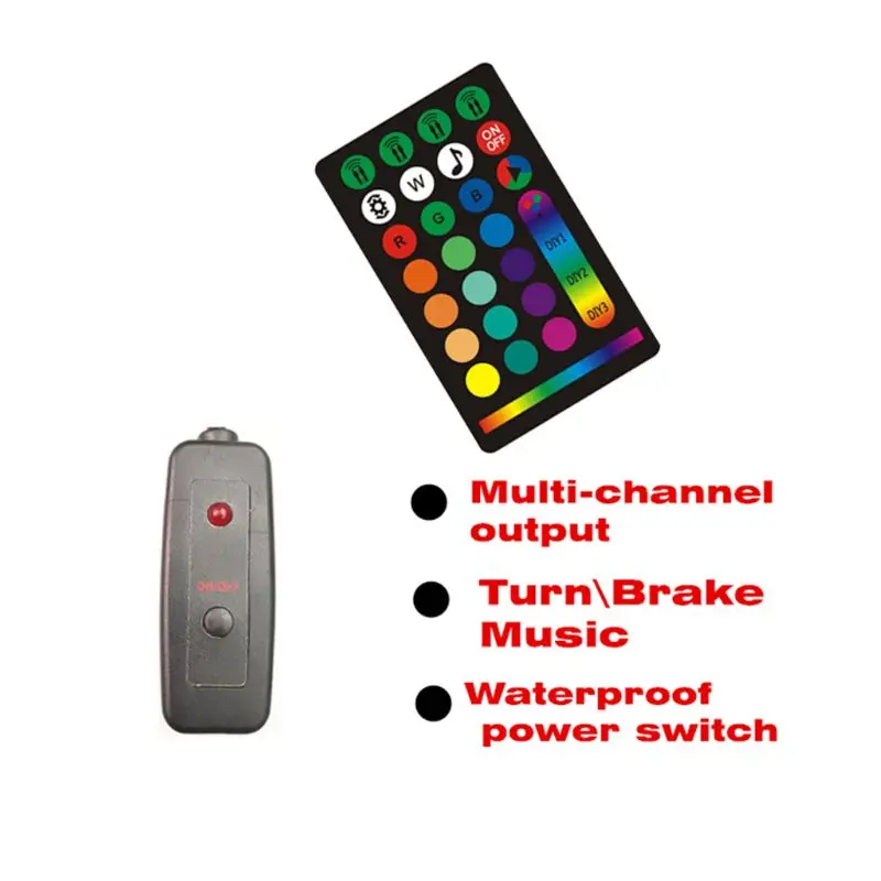 

RGB LED Rock Lights for Motorcycle96 LEDs Multicolor Underglow Neon Light Kits