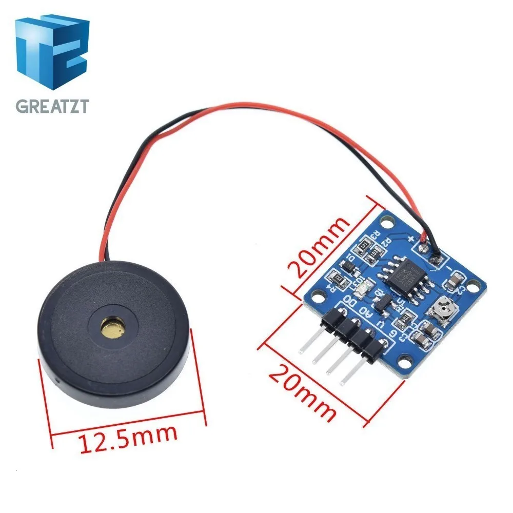 GREATZT 5V пьезоэлектрический фильм переключатель датчика вибрации модуль ttl выход уровня для Arduino