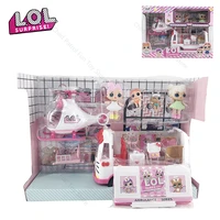 original lol surprise dolls toy picnic car helicopter with furniture house doll toy action figure toys for girls birthday gifts