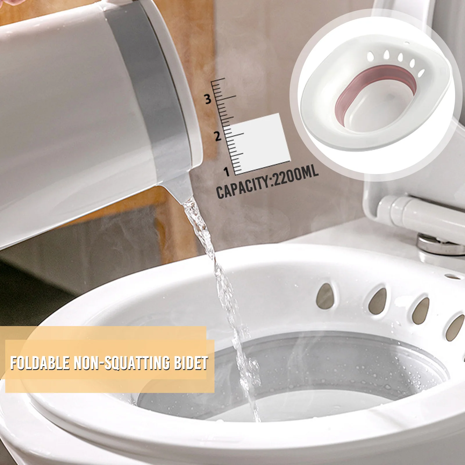 

Folding Woman Bidet Portable-Female Private Parts Pregnant Women Wash The Butt Basin Wash Potty For Maternal Child Adult Toilet