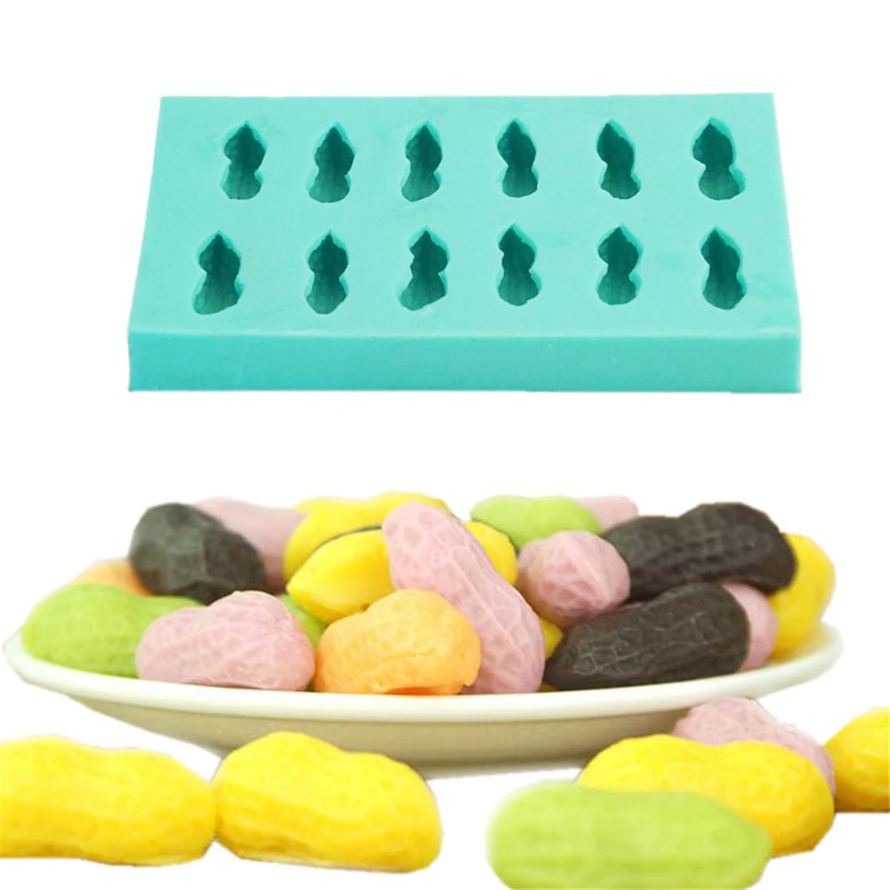 

Eco-Friendly 12 Peanut Shaped Silicone Resin Mousse Cake Mold Jelly Pudding Molds Chocolate Mould Ice Mold Kitchen Accessories