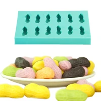 eco friendly 12 peanut shaped silicone resin mousse cake mold jelly pudding molds chocolate mould ice mold kitchen accessories