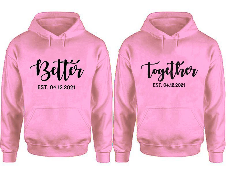 

Better Together Couple Sweatshirt Women Oversized Hoodie Winter Clothes Women 2022 Better Together Couple Sweatshirt L