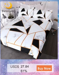 Blesslive набор постельного белья с геометрическим принтом, черный и белый пододеяльник, покрывало с мраморной текстурой, покрывало для кровати, покрывало для королевы