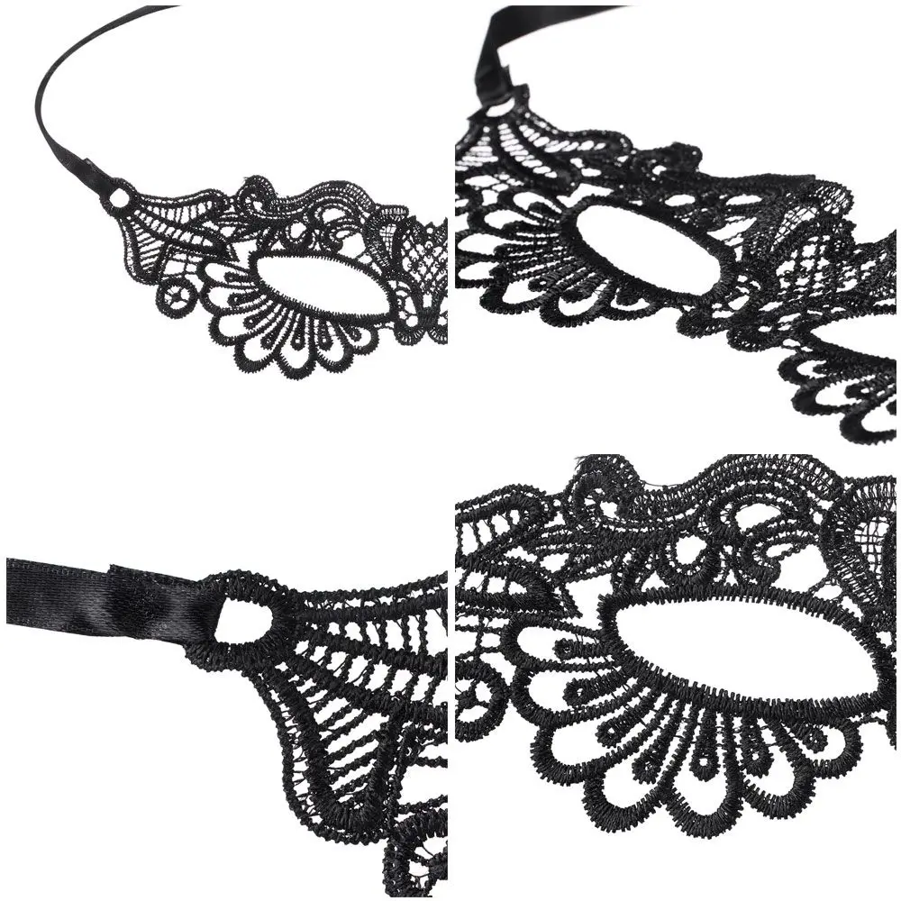 Женская Черная кружевная зеленая ажурная Маскарадная маска для лица костюм