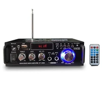 12v 220v bt 298a 2ch lcd display digital hifi audio stereo power amplifier bluetooth compatible fm radio car home remote control