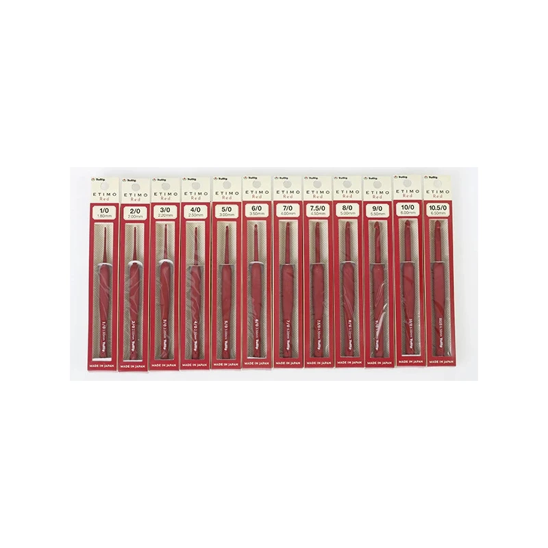 1PCS Japan Tulip ETIMO Red Brand Crochet Hook Aluminum Resin Knitting Needles Original authentic Imported from 1.8-6.5mm | Дом и сад