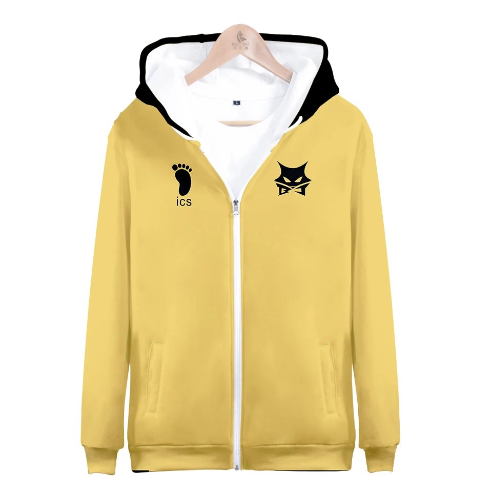 

Japanese Anime Haikyuu Zip Hoodie Hobby Shoyo 3D Jacket Spring and Autumn Men's Women's Harajuku Oversized Sweatshirt