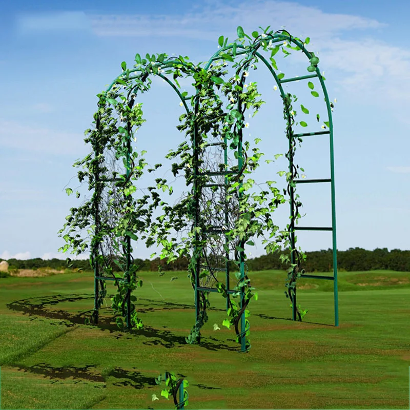

Wedding Arch Background Wall Festival Party Garden Decoration Plant Rattan Winding Wrought Iron Frame Shelf