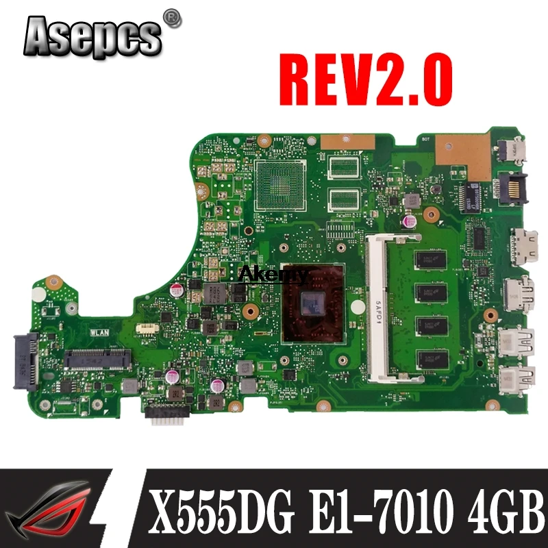 Материнская плата SAMXINNO X555DG REV2.0 для For Asus X555YI X555YA X555Y X555D A555D материнская ноутбука E1