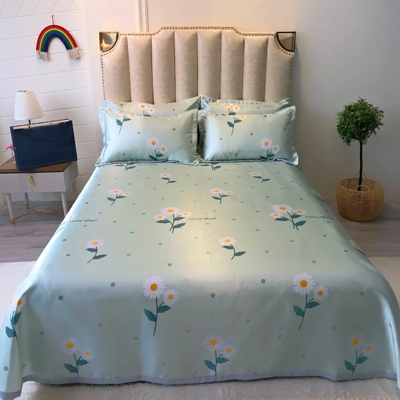 

Милый легкий в уходе складной летний крутой спальный коврик с цветочным принтом, наволочка, Шелковый матрас, простыни для использования в О...