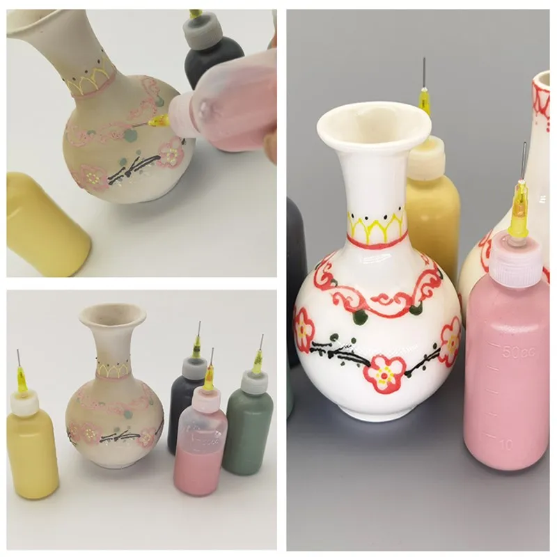 Керамическая бутылка для грязи прозрачная пластиковая маленькая круглая