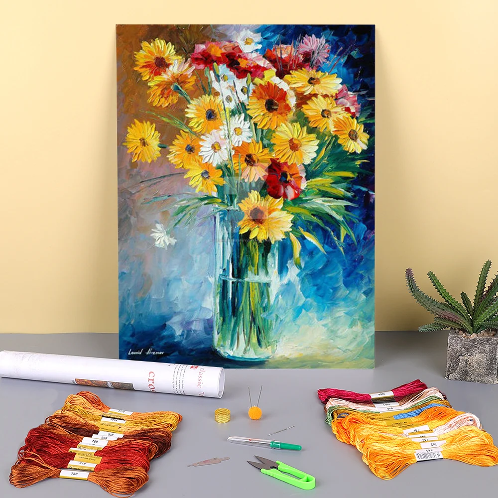 

Картина маслом, элегантный стиль, печать на холсте 11CT, вышивка крестиком, полный комплект, вышивка DMC нитями, ручная работа, игла