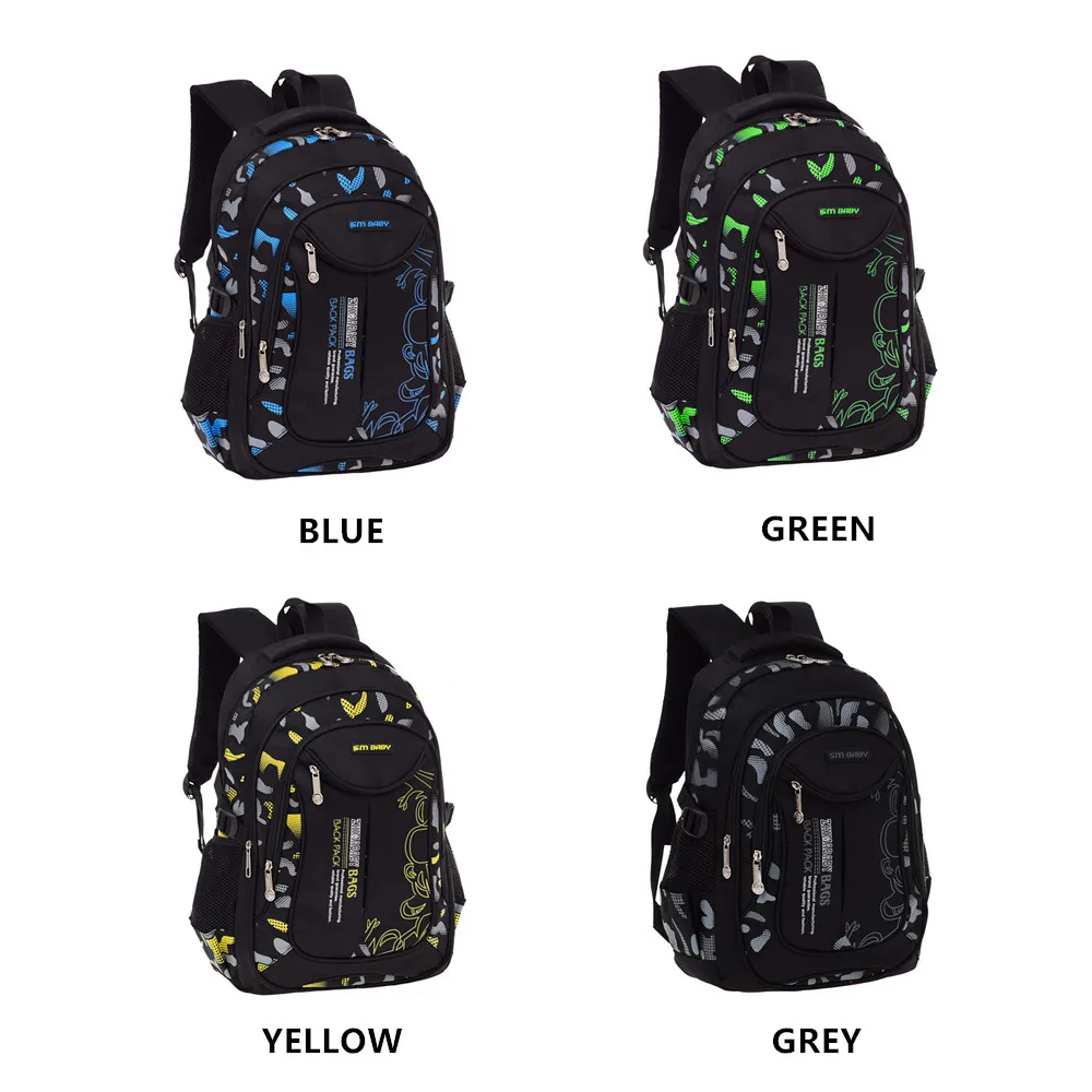 Camo-Print Elementary School Backpack Kids School Bags Large Casual Daypack Travel Outdoor Rucksack for Boys and Girls mochila