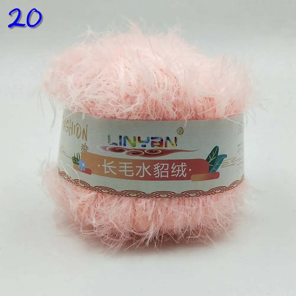 20 flesh pink 10 шт.* 50 г Коралловая пряжа с шерстью норки мохер кашемировая пряжа для вязания шерстяная пряжа для вязания ручная вязка крючком нити для пряжи ZL59 - Цвет: 20 flesh pink