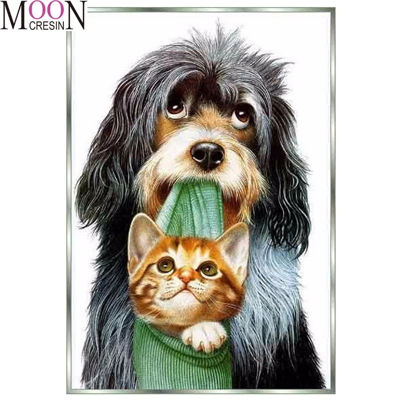 

Animal 5D Diy Diamond Painting Dog Puppy Full Square & Round Diamond Embroidery Cross Stitc Top Office Arts Home Decor